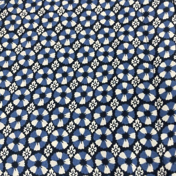 H&M Blue Chiffon Floral Tank Top Sleeveless Blouse V-Neck Geometric Size 6 - Picture 6 of 9